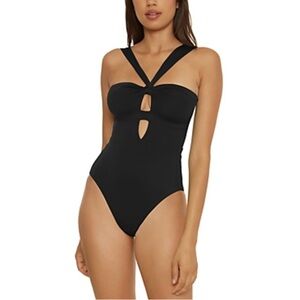 BECCA Black Cutout One-Piece Swimsuit